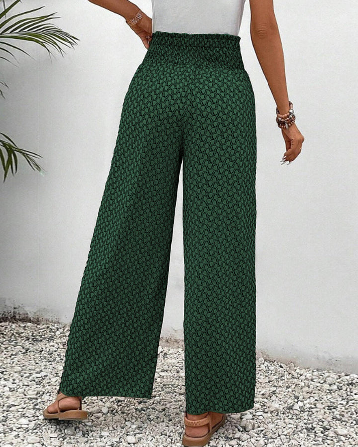 Lisette | Elegante Hose mit weitem Bein und Druck