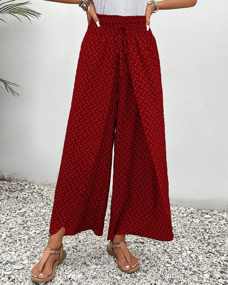 Lisette | Elegante Hose mit weitem Bein und Druck