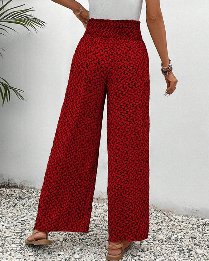 Lisette | Elegante Hose mit weitem Bein und Druck