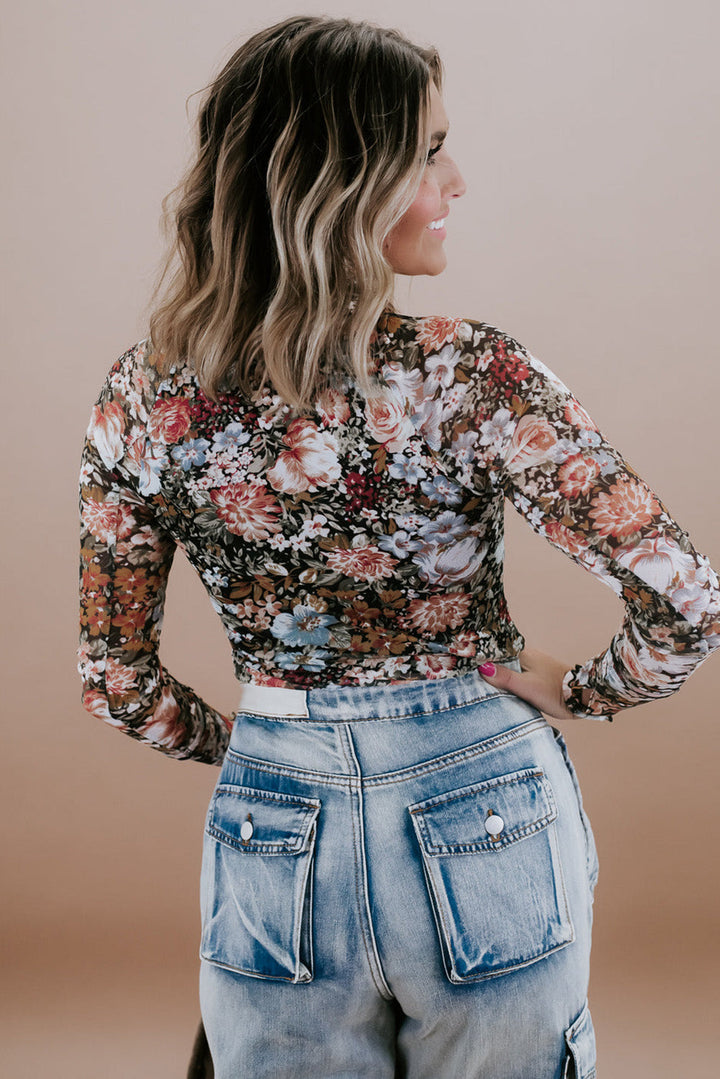 Theresa | Florale Netzbluse