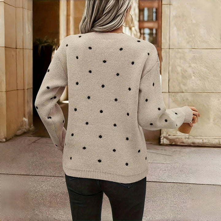 Nina | Gestrickter Pullover mit Tupfen