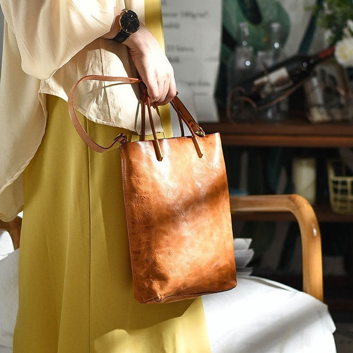 Minimalistische Leder | Umhängetasche Retro Girl