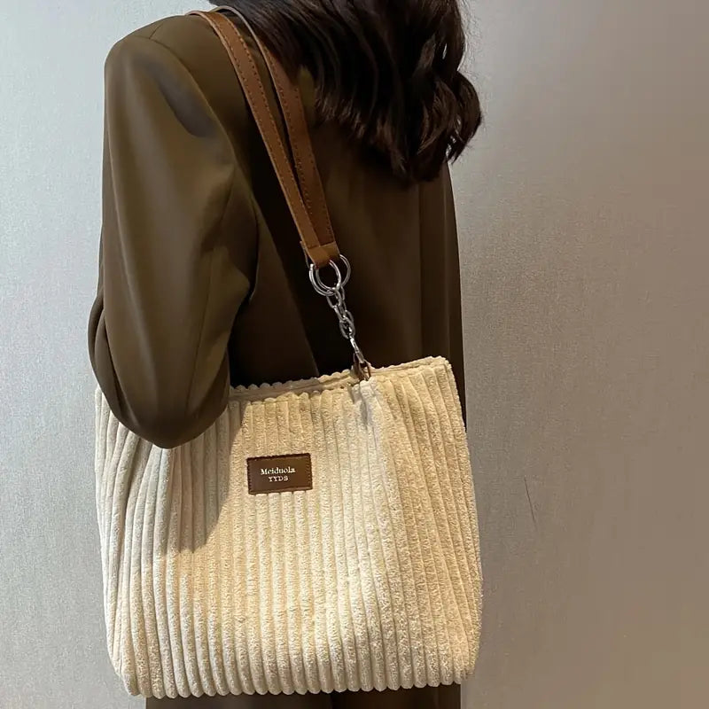 Olivia | Luxury Corduroy Tote Tasche