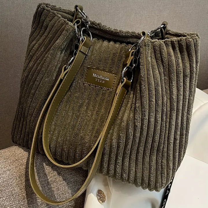 Olivia | Luxury Corduroy Tote Tasche