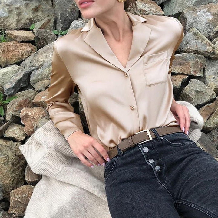 Glorika | Elegante Bluse mit Reverskragen