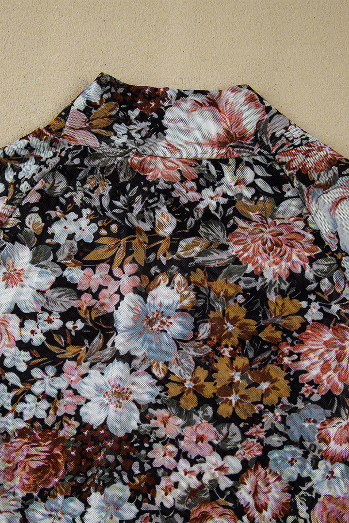 Theresa | Florale Netzbluse