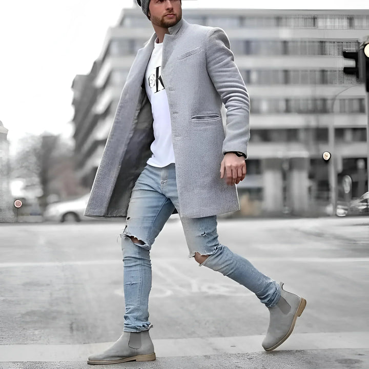 Theo | Eleganter langer Wollmantel