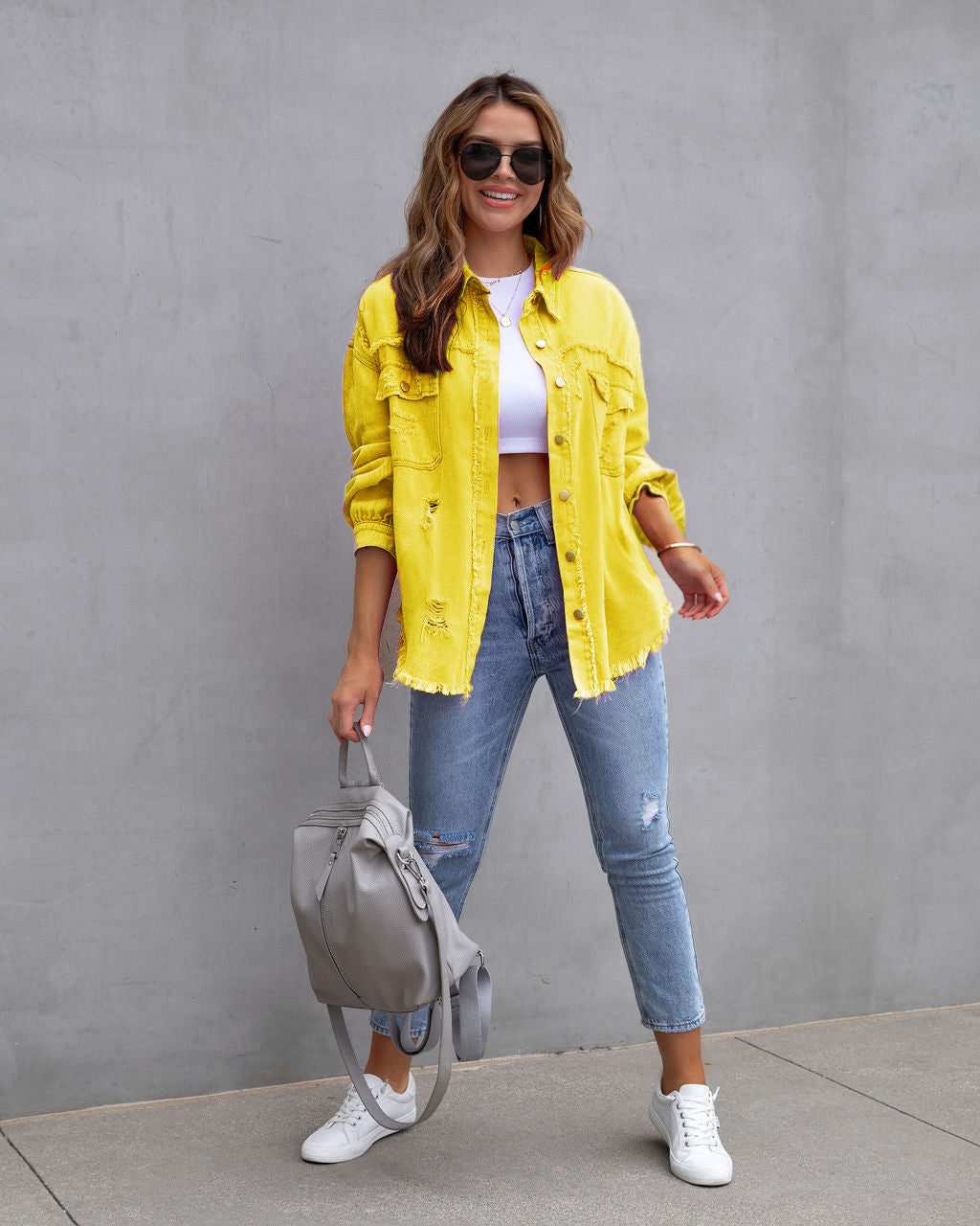 Valerie | Casual Ripped Shirt Jacke