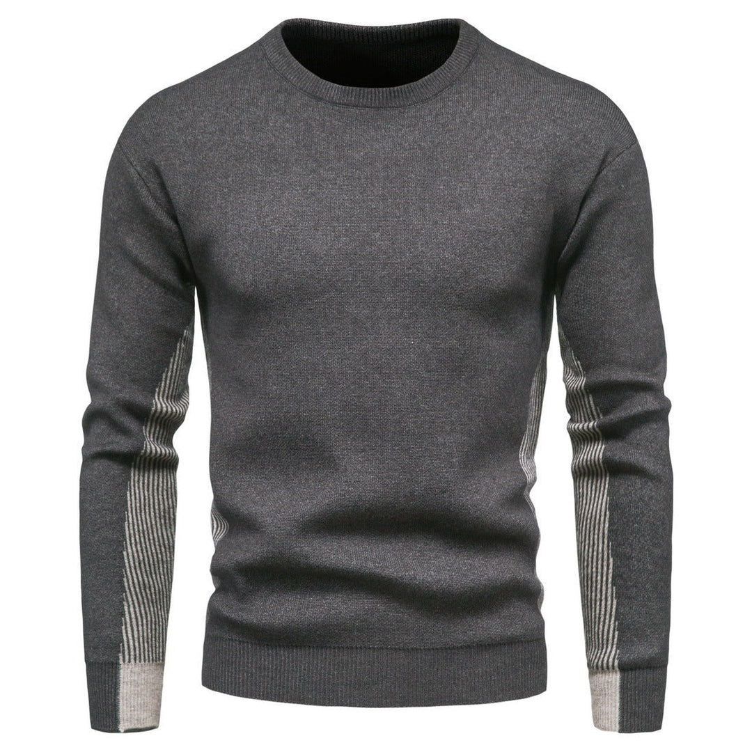 Taron | Herrenpullover mit kontrastierenden Streifen an den Ärmeln
