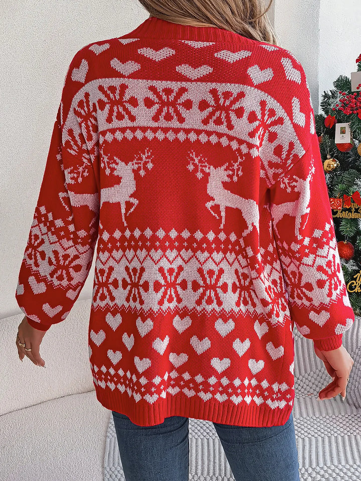 Rudolf | Weihnachten Strickjacke Pullover