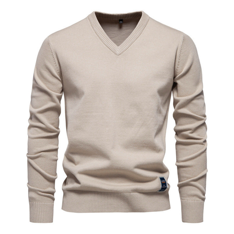 Tiginn | Herren Pullover mit V-Ausschnitt aus Baumwolle