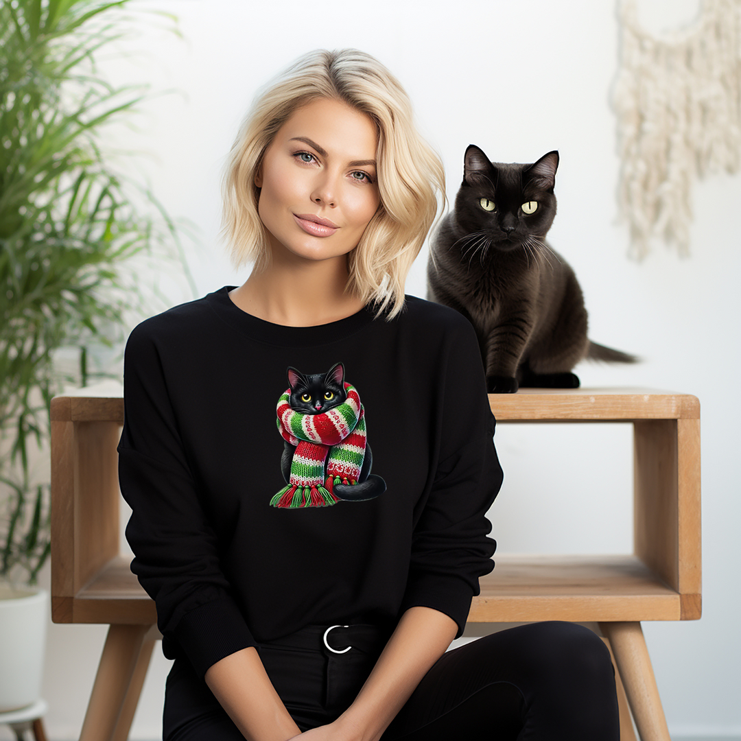 Schal Katze Weihnachten Sweatshirt