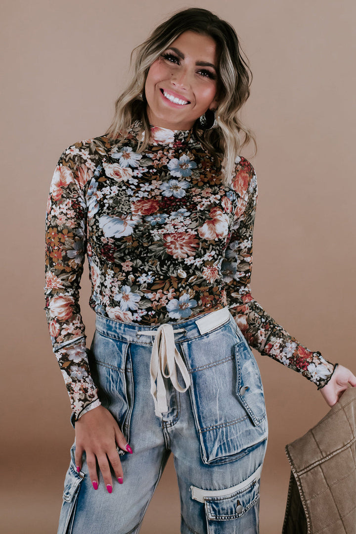 Theresa | Florale Netzbluse