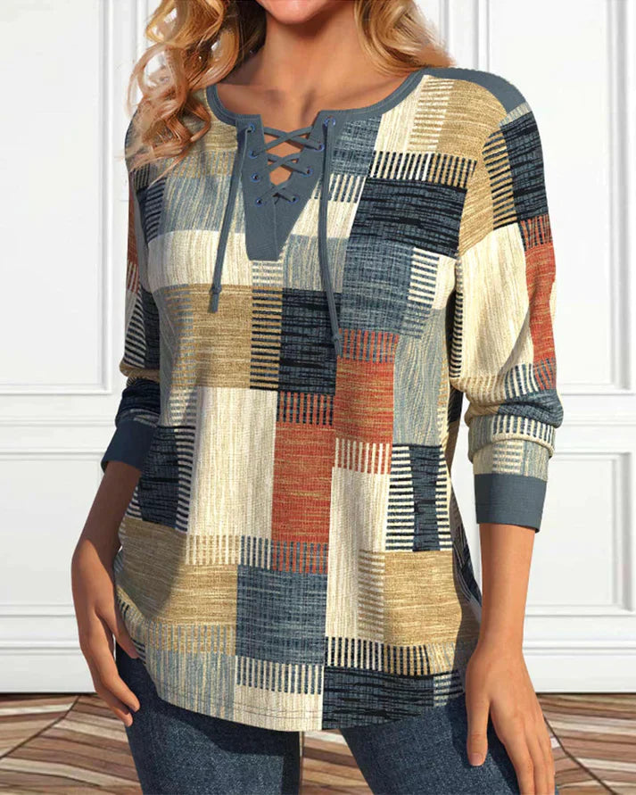 Erin | Top mit geometrischem Druck