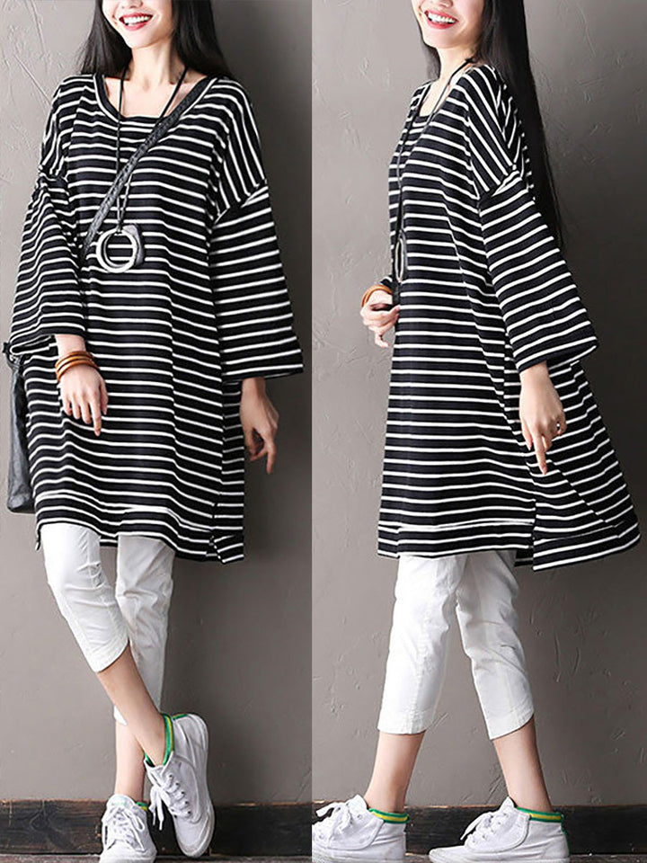 Nyssa | Locker gestreiftes Damenshirt