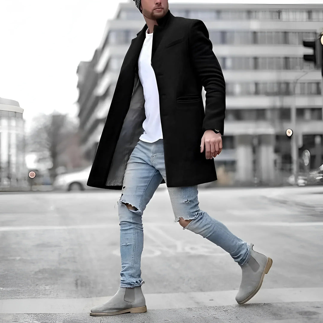 Theo | Eleganter langer Wollmantel