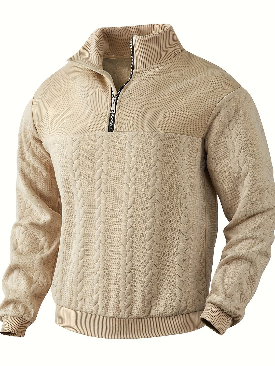 Olivier | Vintage Sweatshirt mit Reißverschluss für Männer