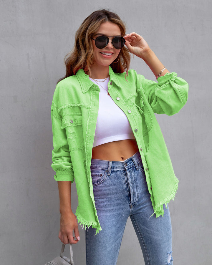 Valerie | Casual Ripped Shirt Jacke