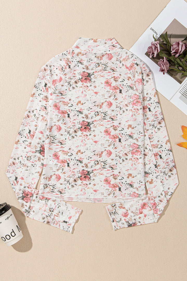 Theresa | Florale Netzbluse