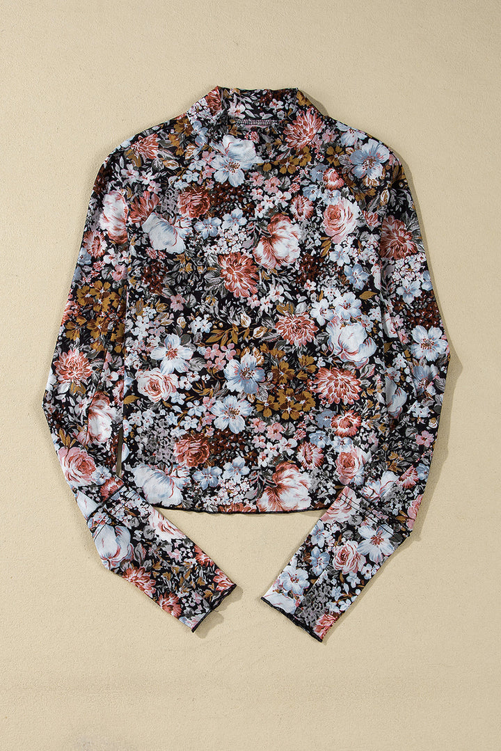 Theresa | Florale Netzbluse