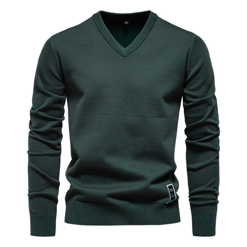 Tiginn | Herren Pullover mit V-Ausschnitt aus Baumwolle