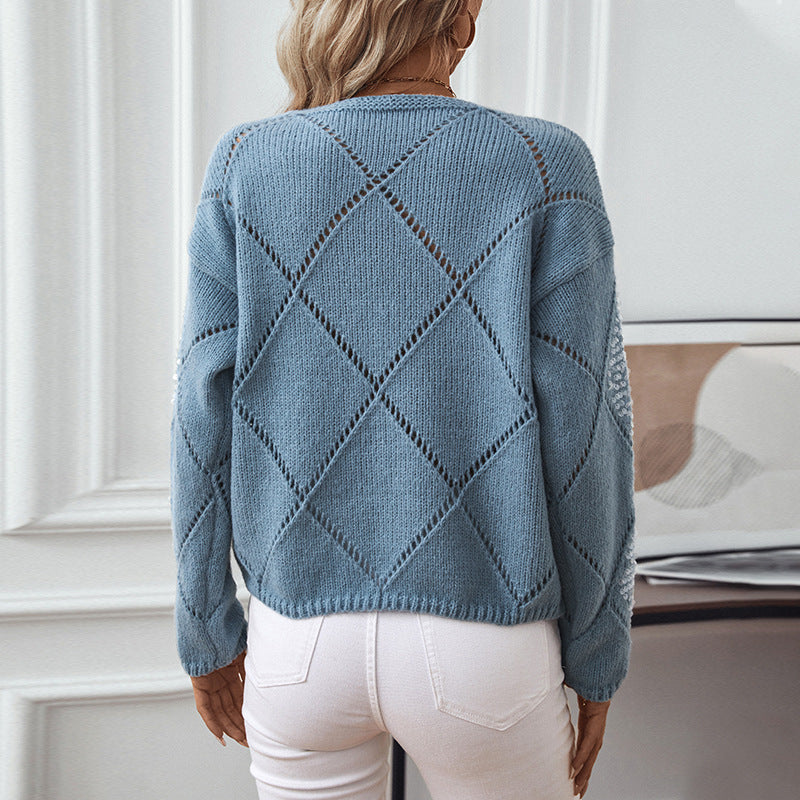 Noa | Hohlstrickpullover mit Pailletten