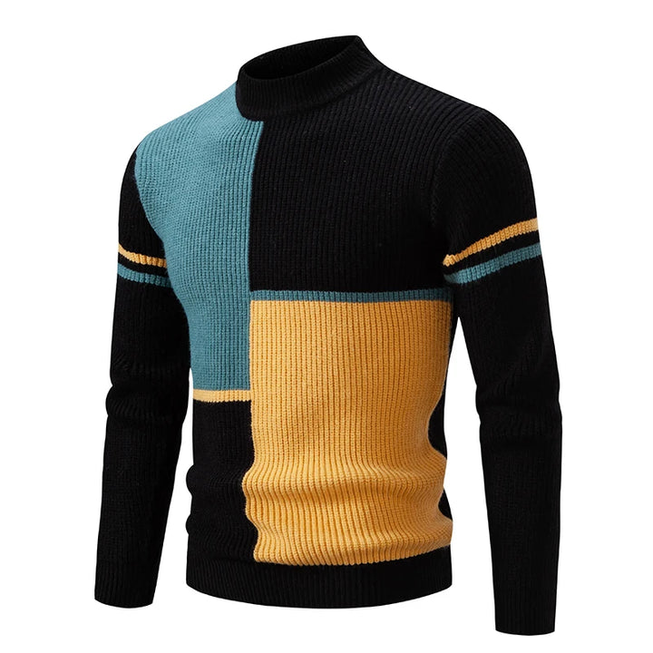 Carlo | Herrenstrickpullover mit Stehkragen