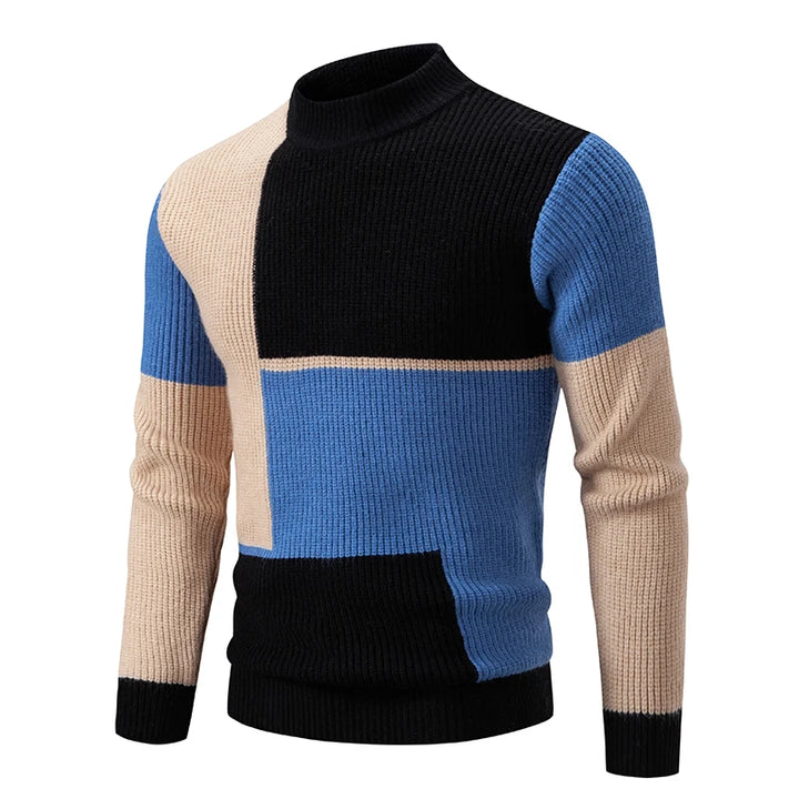 Carlo | Herrenstrickpullover mit Stehkragen