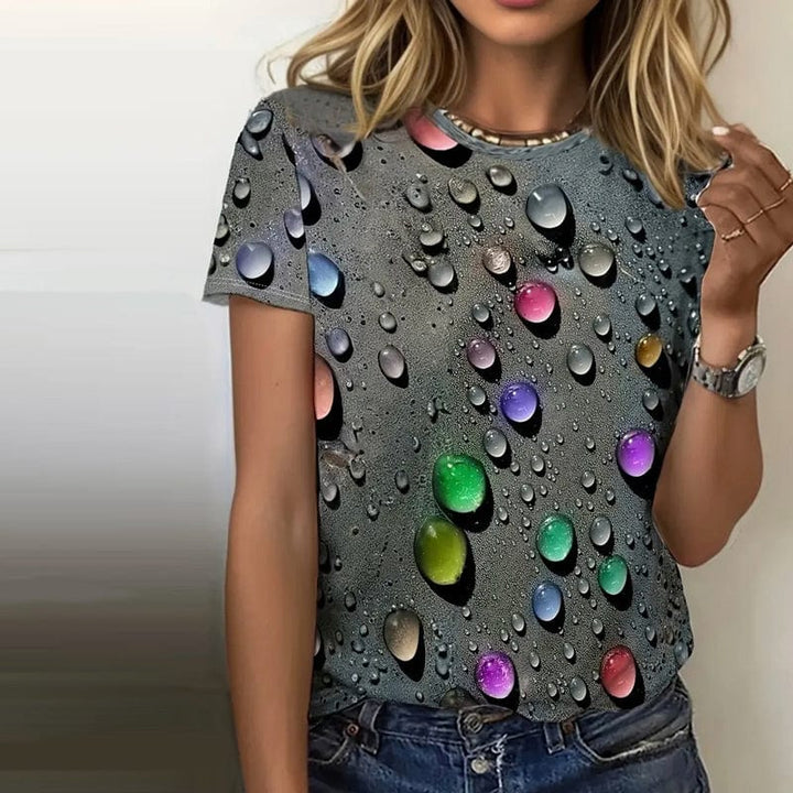 Lara | T-shirt mit bunten Wassertropfen