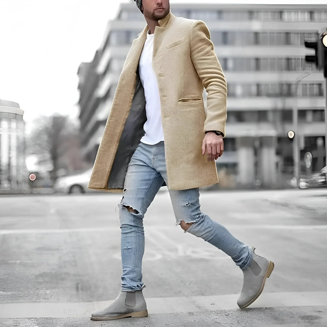 Theo | Eleganter langer Wollmantel