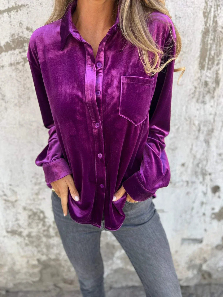 Ella | Elegante Samtbluse