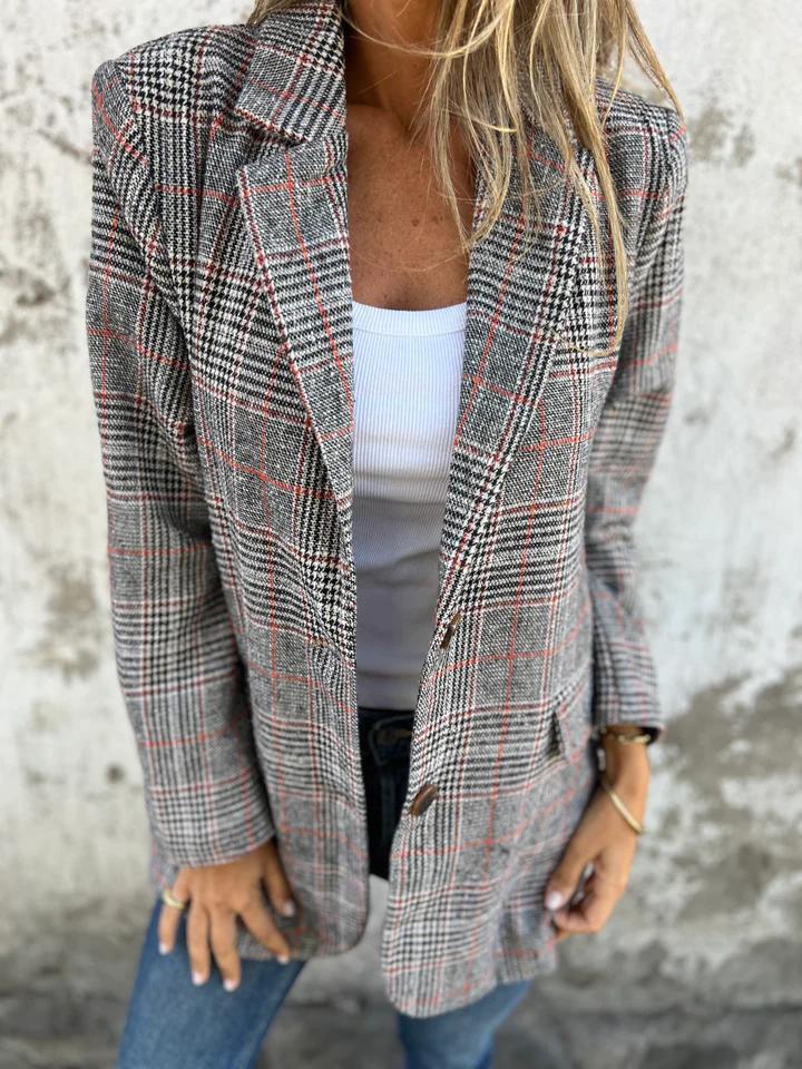 Juliette | Damen Blazer mit Hahnentrittmuster