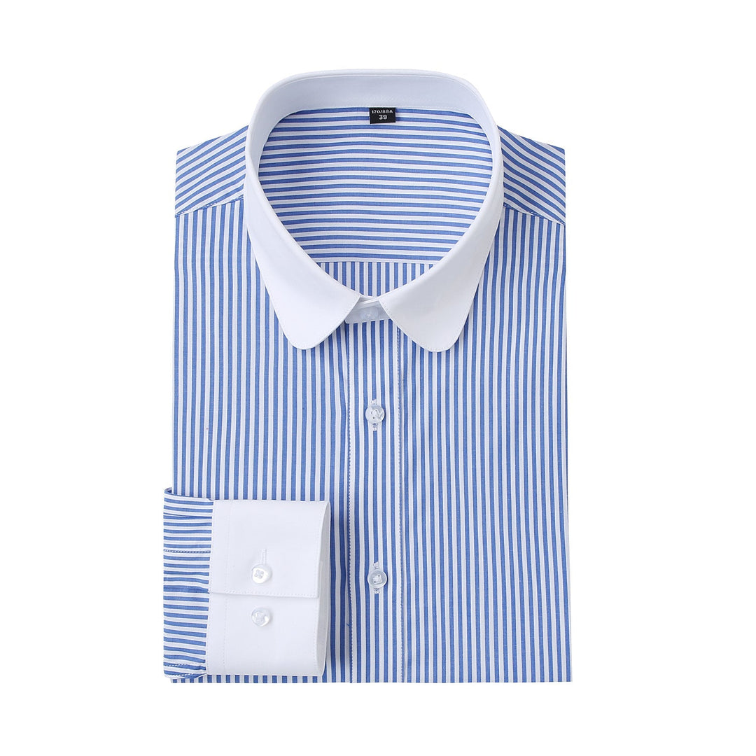 Tommy | Authentisches weißes und blaues Hemd