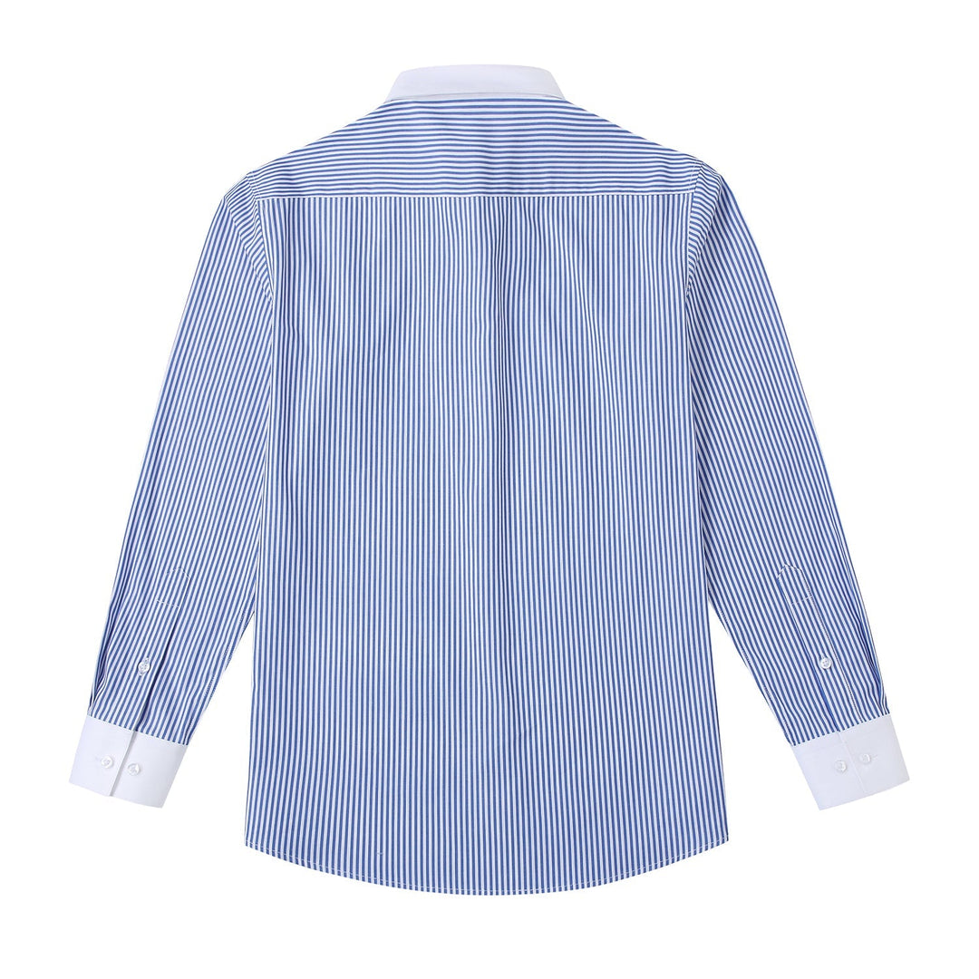 Tommy | Authentisches weißes und blaues Hemd