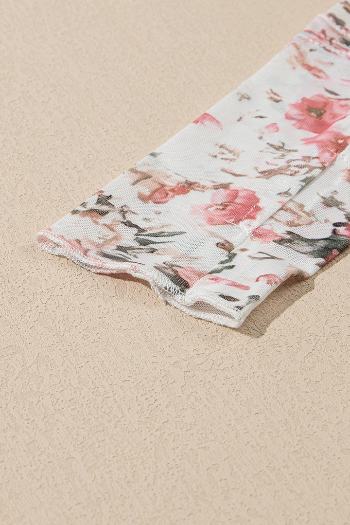 Theresa | Florale Netzbluse