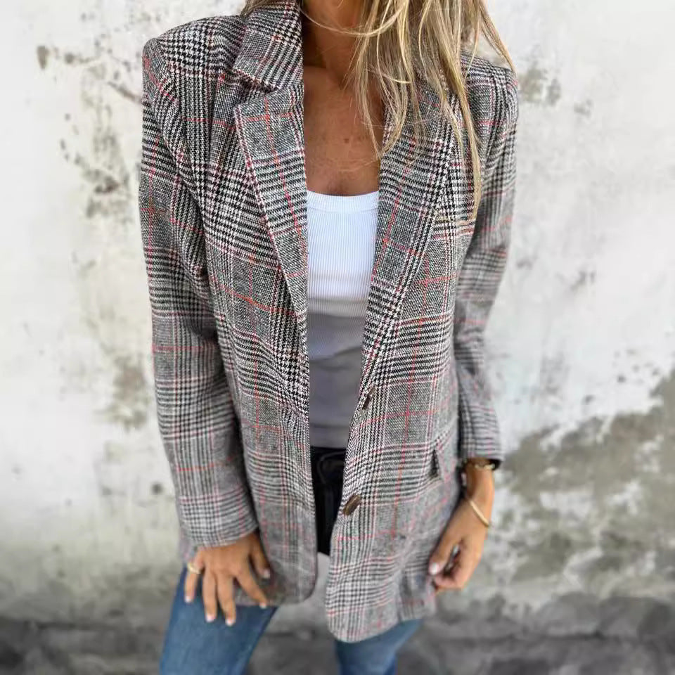 Juliette | Damen Blazer mit Hahnentrittmuster