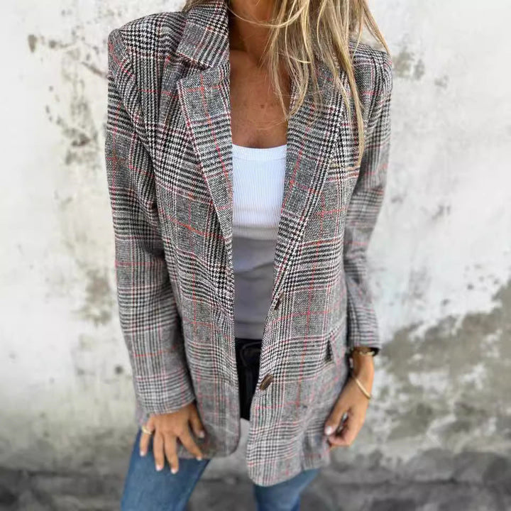 Juliette | Damen Blazer mit Hahnentrittmuster