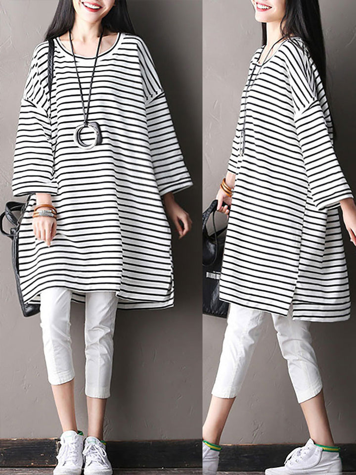 Nyssa | Locker gestreiftes Damenshirt