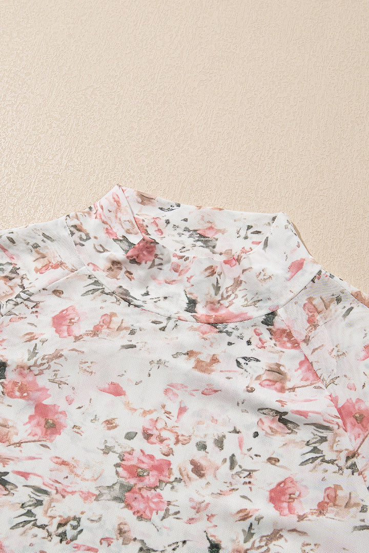 Theresa | Florale Netzbluse