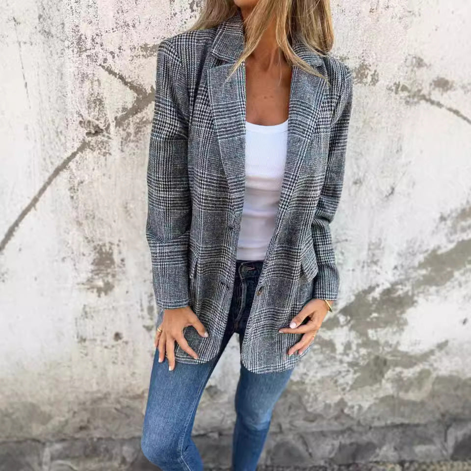 Juliette | Damen Blazer mit Hahnentrittmuster