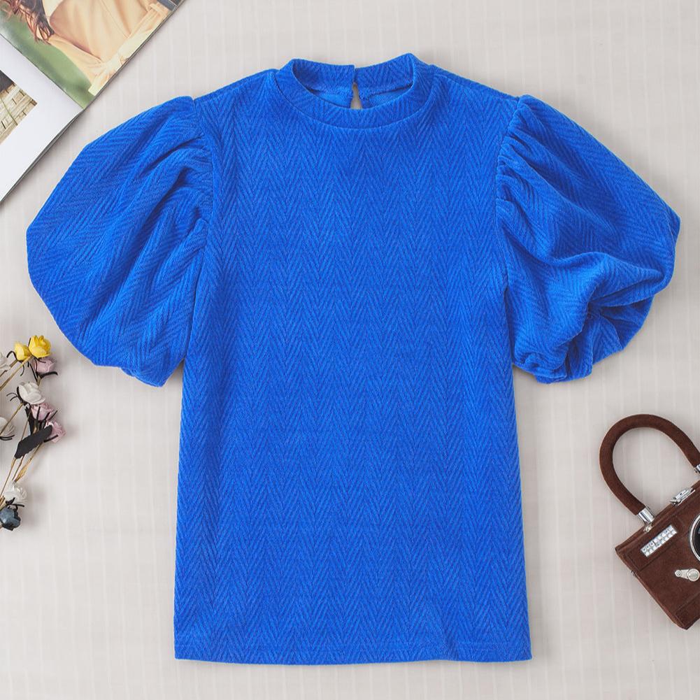 Lavlona | Damen Pullover mit kurzen Puffärmeln