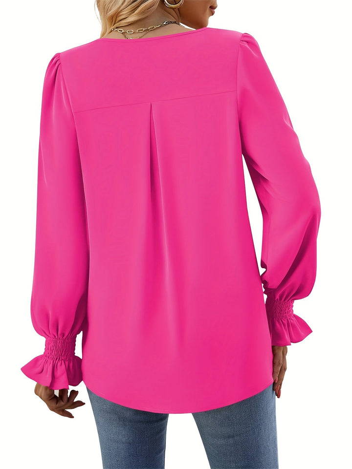 Mila | Elegante Bluse in Unifarben