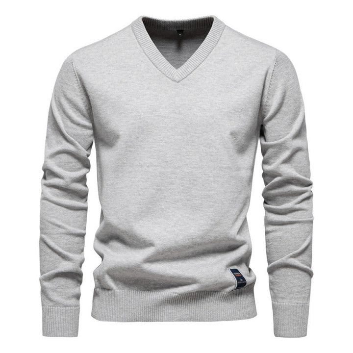 Tiginn | Herren Pullover mit V-Ausschnitt aus Baumwolle