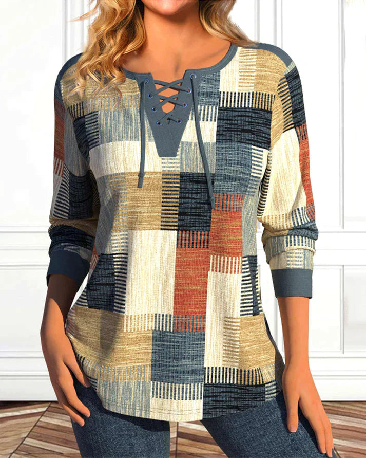 Erin | Top mit geometrischem Druck