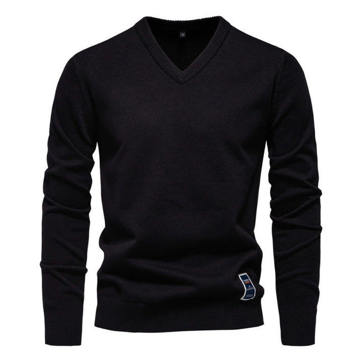 Tiginn | Herren Pullover mit V-Ausschnitt aus Baumwolle