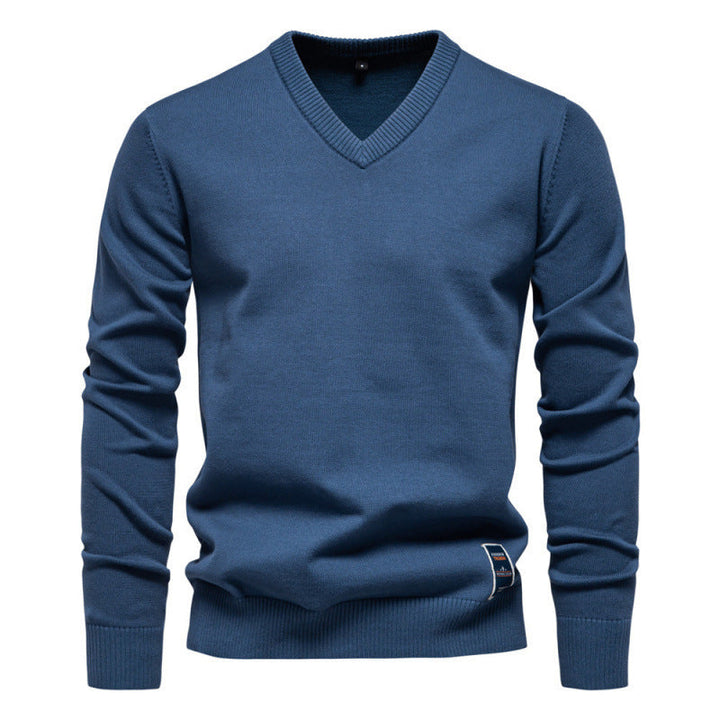 Tiginn | Herren Pullover mit V-Ausschnitt aus Baumwolle