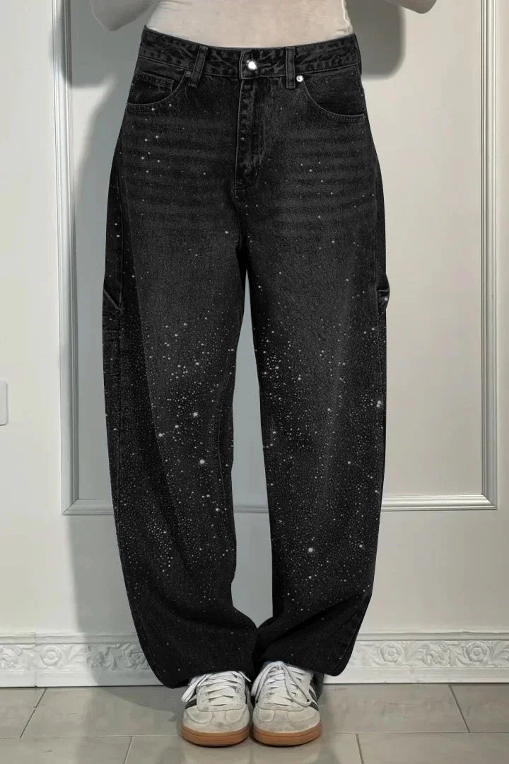Lena | Bequeme Haremsjeans mit Strasssteinen