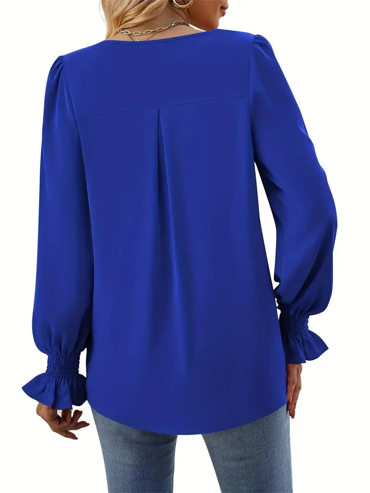 Mila | Elegante Bluse in Unifarben