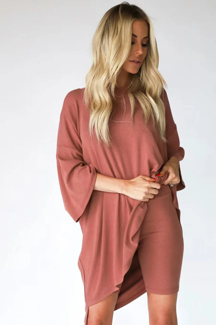 Loafer Hemd und Shorts Lounge Set
