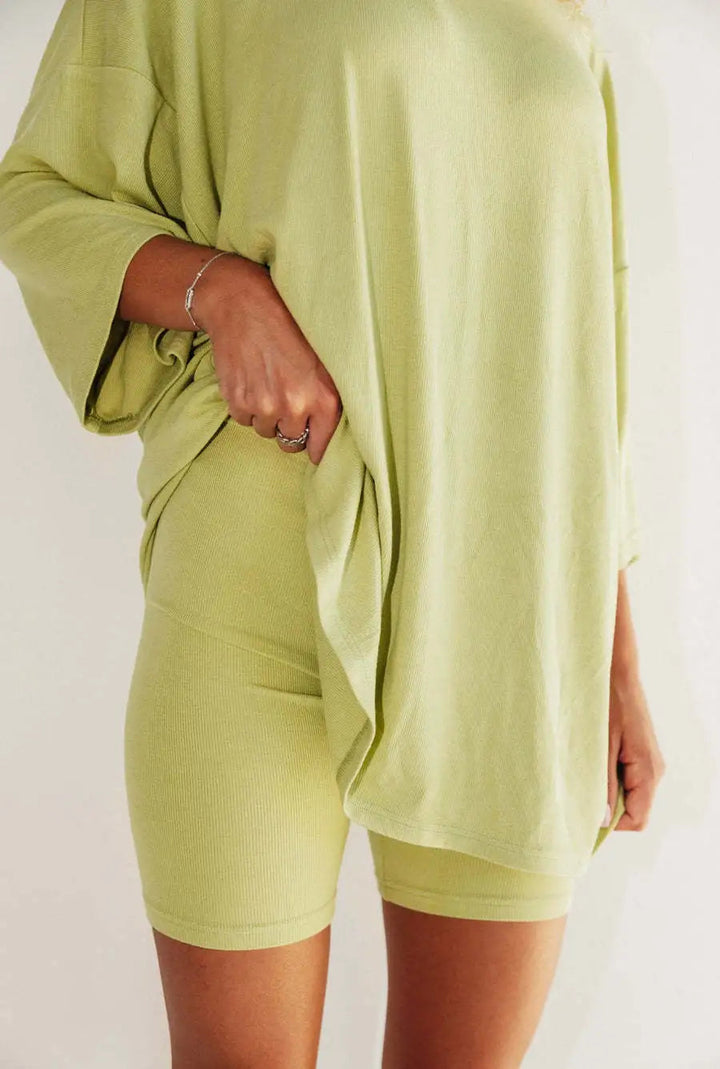 Loafer Hemd und Shorts Lounge Set